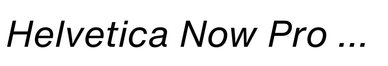 Helvetica Now Pro Text Italic